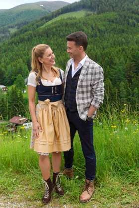 13.06.2024, Bad Kleinkircheim, AUT, Unterwegs in Kärnten, Reportage, Wenn die Musi Spielt 2024, im Bild Marco Ventre, Stefanie Hertel,