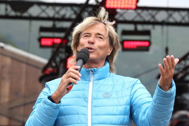 ORF Wenn die Musi spielt . Sänger Hansi Hinterseer während Proben zum Musik Open Air Wenn die Musi spielt am 14.06.2024 in Bad Kleinkirchheim. 20240615SBK0014
