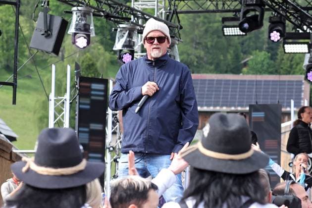ORF Wenn die Musi spielt . DJ Ötzi während Proben zum Musik Open Air Wenn die Musi spielt am 14.06.2024 in Bad Kleinkirchheim. 20240615SBK0053