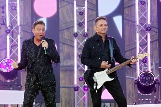 ORF Wenn die Musi spielt . Duo Fantasy während Proben zum Musik Open Air Wenn die Musi spielt am 14.06.2024 in Bad Kleinkirchheim. 20240615SBK0096