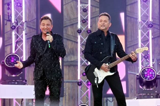ORF Wenn die Musi spielt . Duo Fantasy während Proben zum Musik Open Air Wenn die Musi spielt am 14.06.2024 in Bad Kleinkirchheim. 20240615SBK0098