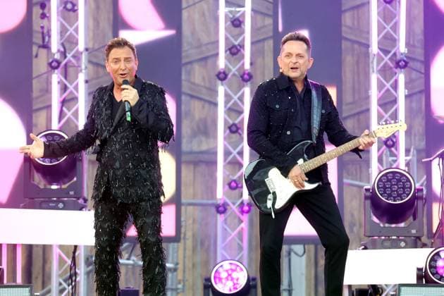 ORF Wenn die Musi spielt . Duo Fantasy während Proben zum Musik Open Air Wenn die Musi spielt am 14.06.2024 in Bad Kleinkirchheim. 20240615SBK0099