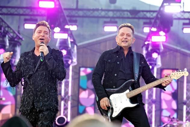 ORF Wenn die Musi spielt . Duo Fantasy während Proben zum Musik Open Air Wenn die Musi spielt am 14.06.2024 in Bad Kleinkirchheim. 20240615SBK0100