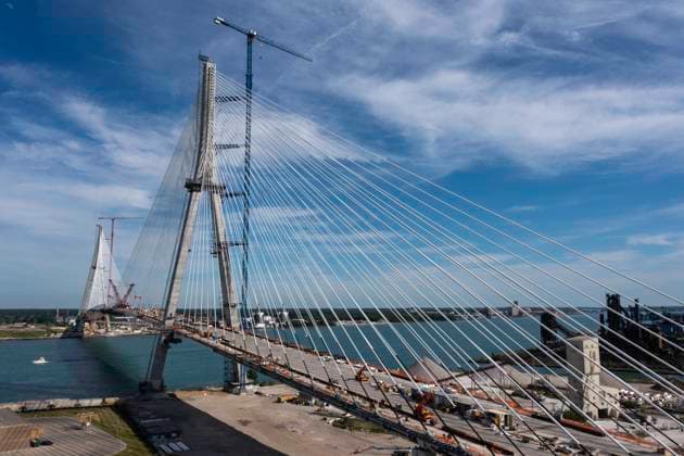 June 15, 2024, Detroit, Michigan, USA: Detroit, Michigan USA -15 June 2024 - The last deck section has been put in place on the Gordie Howe International Bridge, linking Detroit with Windsor, Ontario across the Detroit River. The bridge is expected to open in 2025. Detroit USA - ZUMAw66_ 20240615_zaf_w66_004 Copyright: xJimxWestx