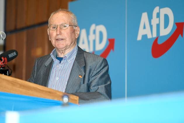 Der AfD Landesparteitag am Sonntag (16.06.2024) in Saarbrücken. Im Bild: Friedrich Josef Dörr (MdL). *** The AfD state party conference on Sunday 16 06 2024 in Saarbrücken In the picture Friedrich Josef Dörr MdL bub