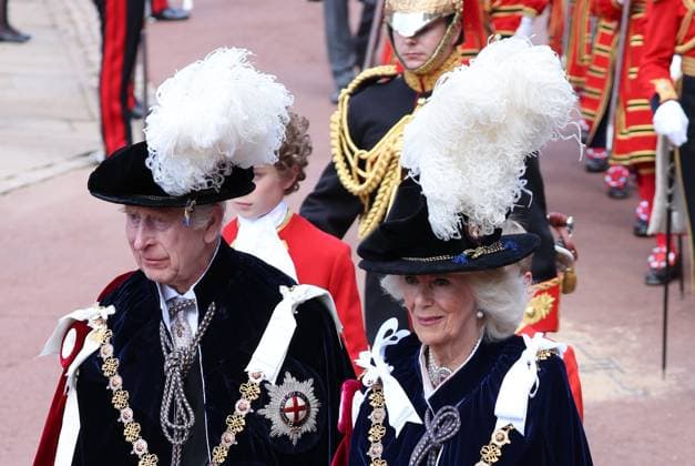. 17 06 2024. Windsor , United Kingdom. King Charles III, Queen Camilla and other members of the UK Royal Family at the Garter Day service at Windsor Castle, United Kingdom.  xStephenxLockx xi-Imagesx IIM-25311-0005