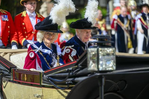 The Prince of Wales leaves after attending the annual Order of the Garter Service at St George s Chapel, Windsor Castle. Featuring: King Charles III, Queen Camilla Where: Windsor, United Kingdom When: 17 Jun 2024 Credit: Cover Images EDITORIAL USE ONLY. NOT FOR USE BY NEWSPAPERS BASED IN THE UK. Copyright: xx coverimg53858407