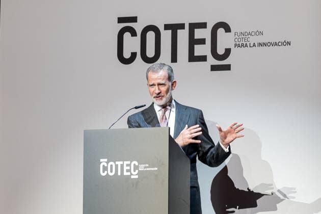 Entertainment Themen der Woche KW25 King Felipe At Cotec Innovation Event - Madrid King Felipe VI speaks during the presentation of the Cotec Foundation s Yearbook 2024 at the CaixaBank Principe Pio Theater on June 17, 2024, in Madrid (Spain). The event served to present the contents of the Cotec Yearbook 2024, which in this edition focuses on exploring innovative methods to strengthen democracy in a record year of relevant electoral events. The Yearbook gathers the views of fifteen specialists from different areas of knowledge, where they diagnose different threats to democracy and prescribe innovative measures to neutralize them. Photo by Diego Radames Europa Press ABACAPRESS.COM Madrid Spain  Copyright: xEuropaxPress ABACAx