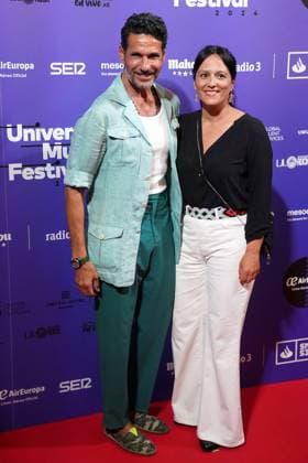 Oscar Higares and Sandra Alvarez attend the photocall before the Kiki Morente concert in the Universal Music Festival. June 18, 2024. (2024061920)