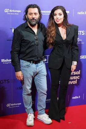 Jose Miguel Carmona and Solea Morente attend the photocall before the Kiki Morente concert in the Universal Music Festival. June 18, 2024. (2024061936)