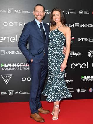 Cagliari: Santa Margherita di Pula, Cagliari, 7th edition of the Filming Italy Sardinia Festival, Red Carpet awards ceremony in the early evening. Pictured: Ioan Gruffudd, Bianca Wallace Cagliari  - ZUMAp169 20240621_zea_p169_029 Copyright: xIPAx