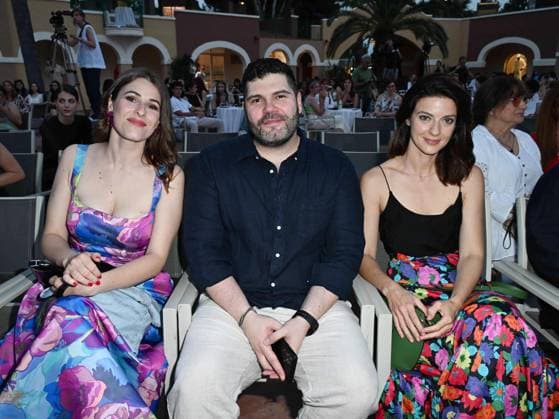 Cagliari: Santa Margherita di Pula, Cagliari, 7th edition of the Filming Italy Sardinia Festival, Red Carpet awards ceremony in the early evening. In the photo: Salvatore Esposito, Barbara Ronchi, Diana Del Bufalo Cagliari  - ZUMAp169 20240621_zea_p169_204 Copyright: xIPAx