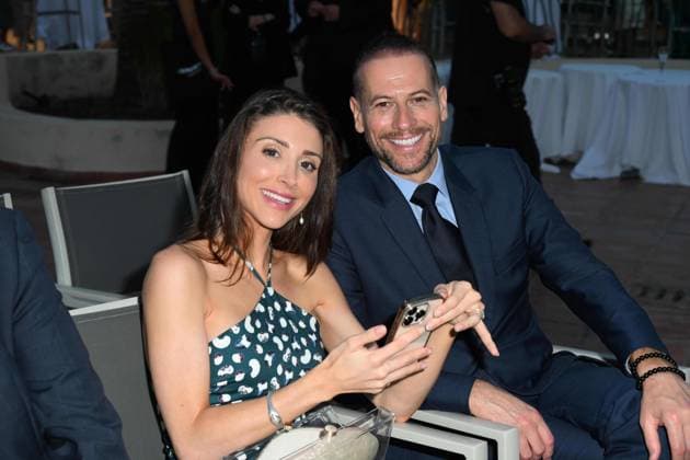 Cagliari: Santa Margherita di Pula, Cagliari, 7th edition of the Filming Italy Sardinia Festival, Red Carpet awards ceremony in the early evening. Pictured: Ioan Gruffudd, Bianca Wallace Cagliari  - ZUMAp169 20240621_zea_p169_226 Copyright: xIPAx