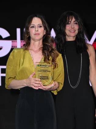 Cagliari: Santa Margherita di Pula, Cagliari, 7th edition of the Filming Italy Sardinia Festival, Red Carpet awards ceremony in the early evening. In the photo: Caterina Guzzanti, Ambra Angiolini Cagliari  - ZUMAp169 20240621_zea_p169_227 Copyright: xIPAx