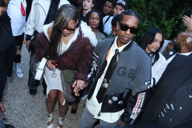 PFW A$AP Rocky s, AMERICAN SABOTAGE, Presented by AWGE Front Row Rihanna and Asap Rocky attending the A$AP Rocky s, AMERICAN SABOTAGE, Presented by AWGE Menswear Spring Summer 2025 show as part of Paris Fashion Week in Paris, France on June 21, 2024. Photo by Jerome Dominé ABACAPRESS.COM Copyright: xDominexJerome ABACAx