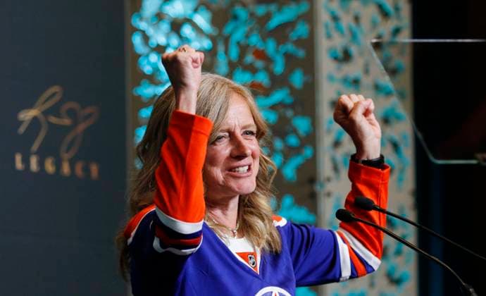 News Bilder des Tages June 21, 2024, Calgary, Ab, CANADA: Alberta NDP Leader Rachel Notley makes her last speech as the party leader in Calgary, on Friday, June 21, 2024. Calgary CANADA  - ZUMAc35_ 20240621_zaf_c35_106 Copyright: xDavexChidleyx