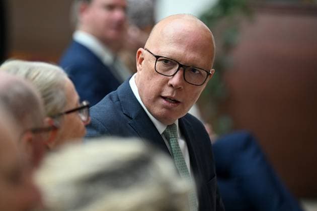 GOVERNOR GENERAL PORTRAIT UNVEILING, Australian Opposition Leader Peter Dutton attends during the unveiling of the official portrait of Governor-General David Hurley at Parliament House in Canberra, Monday, June 24, 2024. ( NO ARCHIVING, EDITORIAL USE ONLY, NO USE IN BOOKS WITHOUT CONSENT CANBERRA AUSTRALIAN CAPITAL TERRITORY AUSTRALIA  Copyright: xLUKASxCOCHx 20240624146724820439