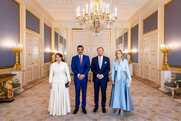 Bilder des Jahres 2024, Entertainment 06 Juni Entertainment Themen der Woche KW26 Entertainment Bilder des Tages 24-06-2024 Palace King Willem-Alexander and Queen Maxima during the official welcome of Sheikh Tamim bin Hamad Al Thani and Sheika Jawaher bint Hamad Al Thani of Qatar at palace Noordeinde in The Hague. Â  Copyright: xPPEx