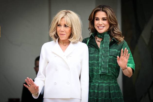Bilder des Jahres 2024, Entertainment 06 Juni Entertainment Themen der Woche KW26 Entertainment Bilder des Tages LE ROI ABDALLAH II DE JORDANIE A LELYSEE Thomas Padilla MAXPPP Paris FRANCE 24 06 2024 Paris, FRANCE LE PRESIDENT DE LA REPUBLIQUE, EMMANUEL MACRON RECOIT LE ROI ABDALLAH II DE JORDANIE ET LA REINE RANIA AU PALAIS DE LELYSEE EN PRESENCE DE BRIGITTE MACRON French President, Emmanuel Macron receives Jordan s King Abdallah II and his wife Jordan s Queen Rania at the Elysee Palace in Paris, on June 24, 2024 Paris FRANCE  Copyright: xMAXPPPxThomasxPadillax TPA240624072 TPA240624072