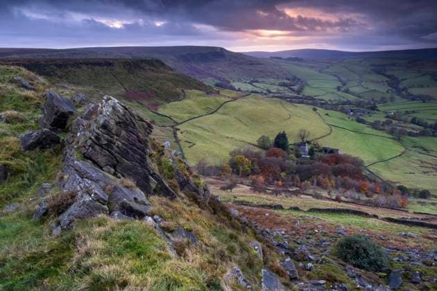 Combs Edge and Combs Moss in autumn, Peak District National Park, Derbyshire, England, United Kingdom, Europe Copyright: AlanxNovelli 1353-721