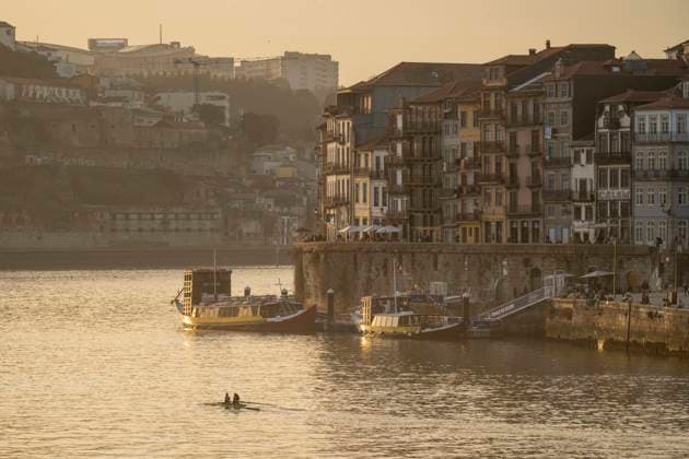 River Douro at sunset, Porto, Porto District, Norte, Portugal, Europe Copyright: BenxPipe 848-3073