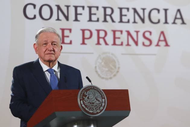 Mexican President, Andro s Manuel Lopez Obrador, speaks during a briefing conference where talked about the progress made in public education during his six-year term at the National Palace. Mexico City Mexico - ZUMAe321 20240626_zia_e321_001 Copyright: xCarlosxSantiagox