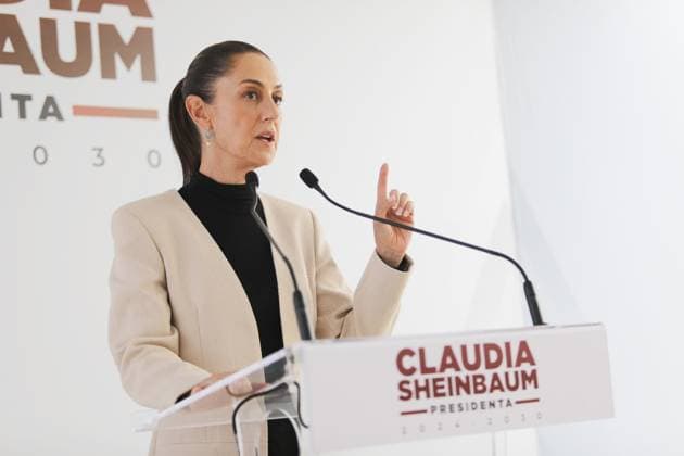 Claudia Sheinbaum Briefing Conference Claudia Sheinbaum Pardo, President-elect of Mexico, speaking during a press conference at the transition house at Iztapalapa mayoralty. on June 26, 2024 in Mexico City, Mexico. (Photo by Ian Robles Eyepix Group) Mexico City CDMX Mexico Copyright: xIanxRoblesxxEyepixxGroupx