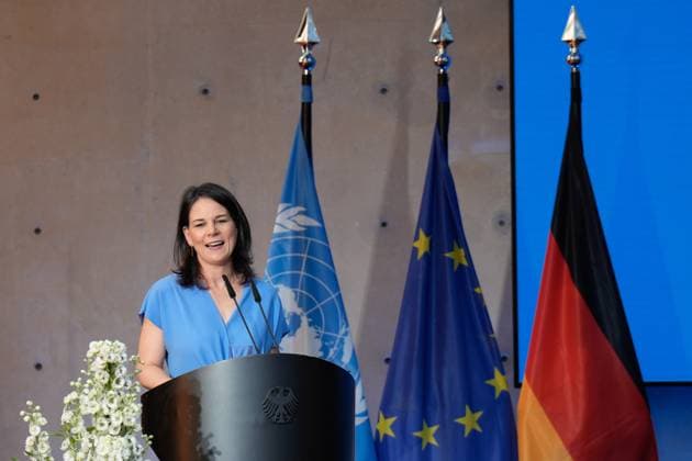 Tag des Peacekeeping 2024 Tag des Peacekeeping 2024, Ehrung von deutschem Personal in internationalen Friedenseinsätzen im AXICA Veranstaltungszentrum am Brandenburger Tor, Bundesaußenministerin Annalena Baerbock Berlin Berlin GER
