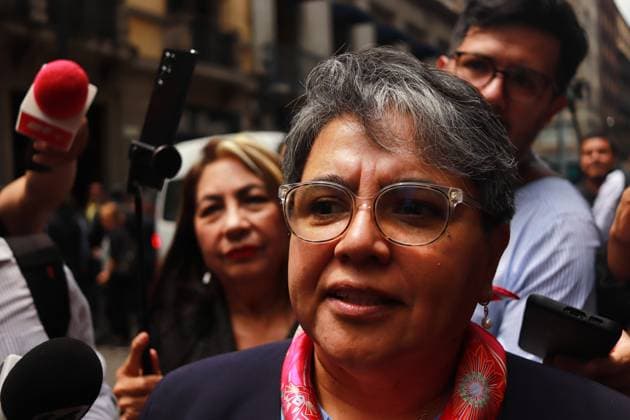 Claudia Sheinbaum Pardo Annonce Her Cabinet Raquel Buenrostro, leaves after she was announced as new Secretary of Public Function as part of the government cabinet of incoming President Claudia Sheinbaum Pardo during a press conference at Museo Interactivo de Economia. on June 27, 2024 in Mexico City, Mexico. (Photo by Carlos Santiago Eyepix Group) Copyright: xCarlosxSantiago xEyepixxGroupx CS_27062024_125044