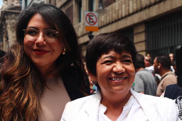 Edna Elena Vega, leaves after she was announced as new Secretary of Agrarian, Territorial and Urban Development as part of the government cabinet of incoming President Claudia Sheinbaum Pardo during a press conference at Museo Interactivo de Economia. Mexico City Mexico - ZUMAe321 20240627_zia_e321_060 Copyright: xCarlosxSantiagox