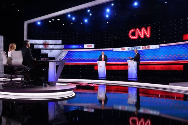 June 27, 2024: President Joe Biden and former President Donald Trump face off during their first presidential debate at CNN on Thursday, June 27, 2024, in Atlanta. - ZUMAm67_ 20240627_zaf_m67_024 Copyright: xJasonxGetzx