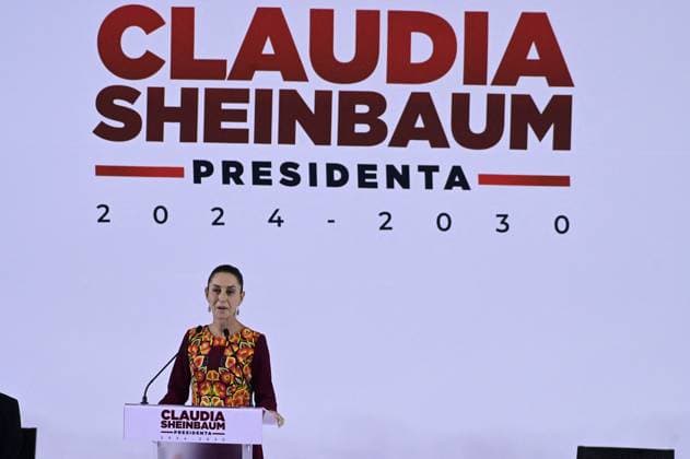President-Elect Claudia Sheinbaum Presents Her New Cabinet - Mexico City Claudia Sheinbaum Pardo, incoming President of Mexico, speaking during the presentation of the second part of her government cabinet at Museo Interactivo de Economía (MIDE). Mexico City, Mexico, June 27, 2024. Photo by Carlos Tischler Eyepix Group ABACAPRESS.COM) Mexico City Mexico  Copyright: xTischlerxCarlos Eyepix ABACAx