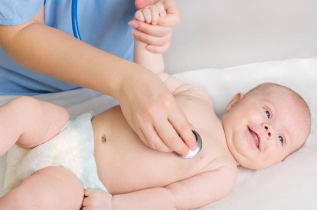 Little baby girl with doctor ,model released, Symbolfoto
