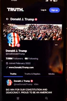 July 1, 2024, Washington Dc, District Of Columbia, United States of America: The court ruling as issued in Trump vs. United States with Former President Donald Trump reacting on his Truth Social media network...The U.S. Supreme Court ruled today that former President Donald Trump does not have absolute immunity, but is partially immune from criminal prosecution for actions taken while in office. The decision was focused on differentiating between official acts and private conduct. The court determined that while some presidential actions may receive special protection, former presidents can still be held accountable for criminal acts unrelated to their official duties. This ruling impacts ongoing investigations into TrumpÃ¢â‚¬â ¢s conduct f - ZUMAb177 20240701_aap_b177_033 Copyright: xTaidghxBarronx