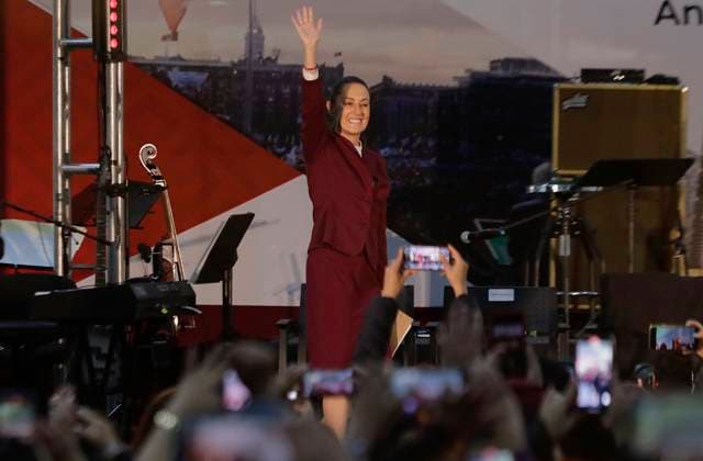 Claudia Sheinbaum, Virtual Winner Of The Elections In Mexico For The MORENA Party, Celebrates The 6th Anniversary Of The Triumph Of The Current President Of Mexico, AndrÃ s Manuel Lopez Obrador Claudia Sheinbaum is celebrating the 6th anniversary of the triumph of the current president of Mexico, Andres Manuel Lopez Obrador, in the 2018 elections in Mexico. Mexico City Mexico City Mexico  Copyright: xGerardoxVieyrax originalFilename: vieyra-notitle240701_npDac.jpg