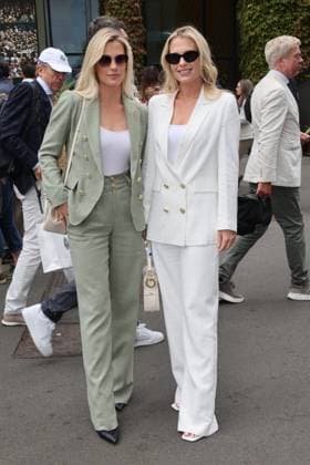 . 02 07 2024. London, United Kingdom. Lady Eliza and Lady Amelia Spencer arriving on day two of the Wimbledon Tennis Championships in London.  xStephenxLockx xi-Imagesx IIM-25342-0009