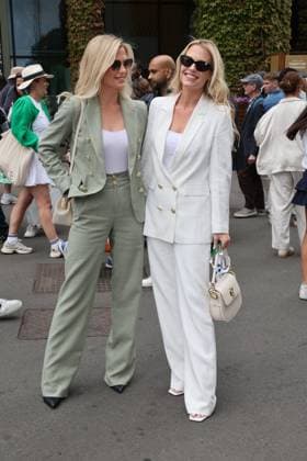 . 02 07 2024. London, United Kingdom. Lady Eliza and Lady Amelia Spencer arriving on day two of the Wimbledon Tennis Championships in London.  xStephenxLockx xi-Imagesx IIM-25342-0011