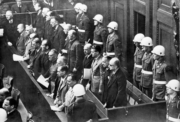 Archivbilder der Woche KW27 Nuremberg trials 5584725 01.10.1946 Nuremberg trials (November 20, 1945 - October 1, 1946). The international military trial over former head of the Nazi Germany. The Palace of Justice in Nuremberg. Haldei Sputnik Nurnberg Germany  Copyright: xHaldeix