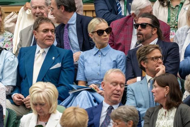 Jordyn Grohl and Dave Grohl watch tennis from the Royal Box on the second day of the Wimbledon tennis championships held at the All England Lawn Tennis & Croquet Club. Featuring: Simon Le Bon, Jordyn Grohl, Dave Grohl Where: London, London, United Kingdom When: 02 Jul 2024 Credit: Ray Tang Cover Images **STRICTLY EDITORIAL USE ONLY** EDITORIAL USE ONLY. NOT FOR USE BY NEWSPAPERS BASED IN THE UK. Copyright: xx coverimg53915485
