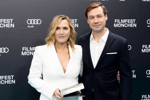 Kate Winslet und David Kross bei der Premiere des Kinofilms Die Fotografin Lee und der Verleihung des Cinemerit Awards auf dem 41. Filmfest München 2024 im Deutschen Theater. München, 02.07.2024