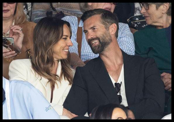 . 03 07 2024. London, United Kingdom. Mel C and boyfriend Chris Dingwall watching the action on Centre Court on day three of the Wimbledon Tennis Championships in London .  xStephenxLockx xi-Imagesx IIM-25345-0042