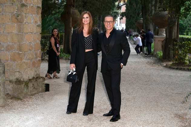 Stefano Accorsi mit Ehefrau Bianca Vitali bei der 64. Verleihung der Globi d Oro 2024 in der Accademia Tedesca di Roma Villa Massimo. Rom, 03.07.2024