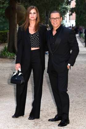 Stefano Accorsi mit Ehefrau Bianca Vitali bei der 64. Verleihung der Globi d Oro 2024 in der Accademia Tedesca di Roma Villa Massimo. Rom, 03.07.2024
