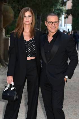 Stefano Accorsi mit Ehefrau Bianca Vitali bei der 64. Verleihung der Globi d Oro 2024 in der Accademia Tedesca di Roma Villa Massimo. Rom, 03.07.2024