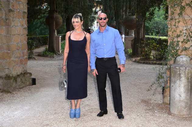 Micaela Ramazzotti und Claudio Pallitto bei der 64. Verleihung der Globi d Oro 2024 in der Accademia Tedesca di Roma Villa Massimo. Rom, 03.07.2024