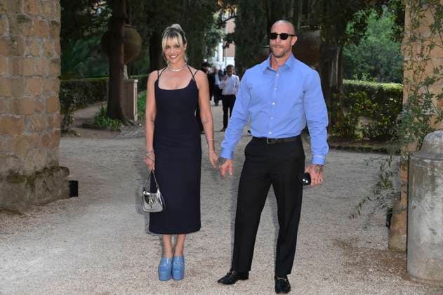 Micaela Ramazzotti und Claudio Pallitto bei der 64. Verleihung der Globi d Oro 2024 in der Accademia Tedesca di Roma Villa Massimo. Rom, 03.07.2024
