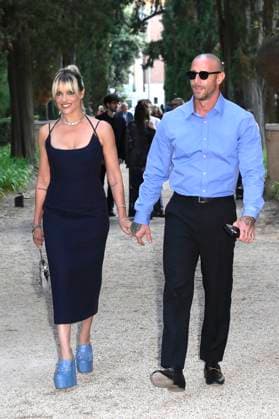 Micaela Ramazzotti und Claudio Pallitto bei der 64. Verleihung der Globi d Oro 2024 in der Accademia Tedesca di Roma Villa Massimo. Rom, 03.07.2024