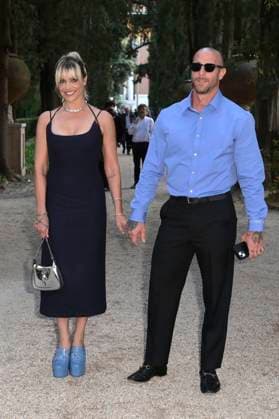 Micaela Ramazzotti und Claudio Pallitto bei der 64. Verleihung der Globi d Oro 2024 in der Accademia Tedesca di Roma Villa Massimo. Rom, 03.07.2024