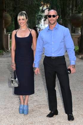 Micaela Ramazzotti und Claudio Pallitto bei der 64. Verleihung der Globi d Oro 2024 in der Accademia Tedesca di Roma Villa Massimo. Rom, 03.07.2024
