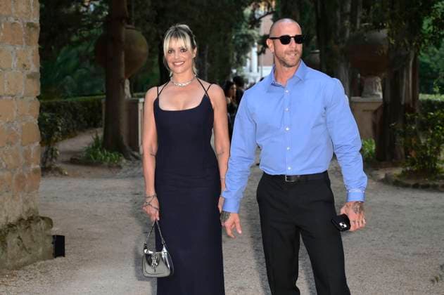 Micaela Ramazzotti und Claudio Pallitto bei der 64. Verleihung der Globi d Oro 2024 in der Accademia Tedesca di Roma Villa Massimo. Rom, 03.07.2024